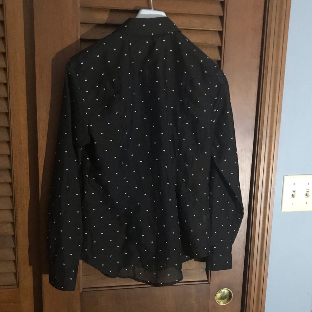 💞LOFT💞sheer button down shirt SMALL - Picture 3 of 4